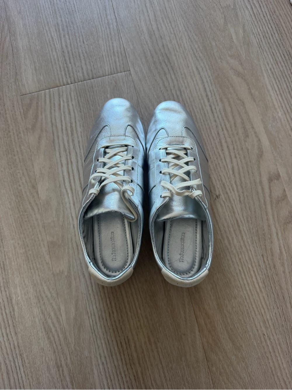 Reformation Metallic Silver Women's Sneakers